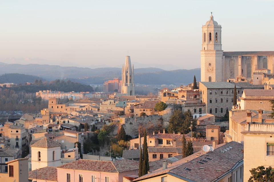 Fotografia aèria del Barri vell de Girona